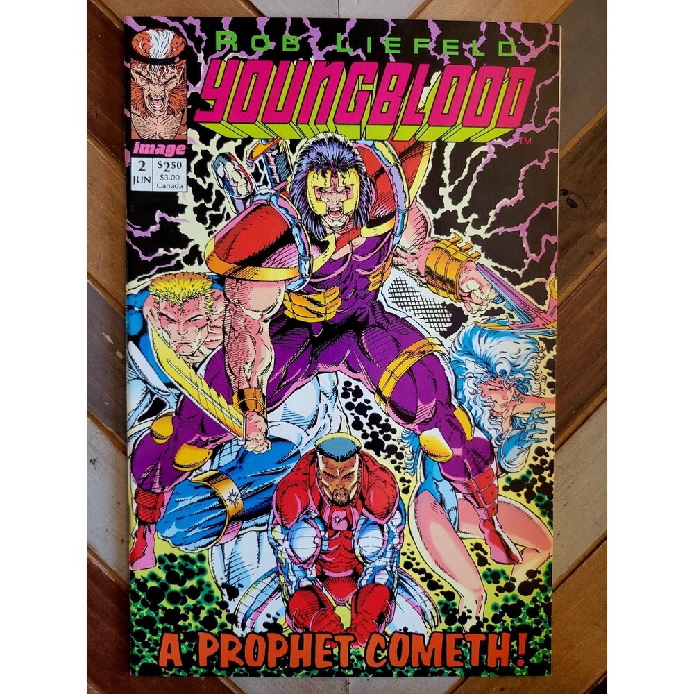 Youngblood 2B (Pink) w/cards (1992) 1st Prophet, Shadowhawk, Kirby! Liefeld VF-